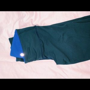 black n blue reversible crop lululemon leggings